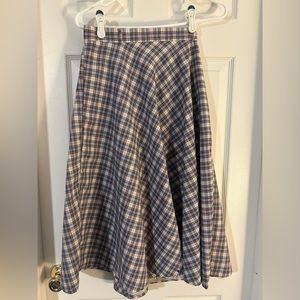 Rockabilly vintage 50’s plaid circle skirt with pockets